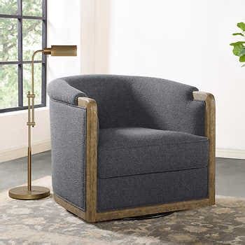 costco thomasville fabric swivel chair.